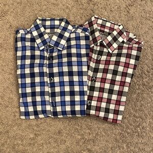 Express Men's Casual Checkered Shirts - Blue and Pink